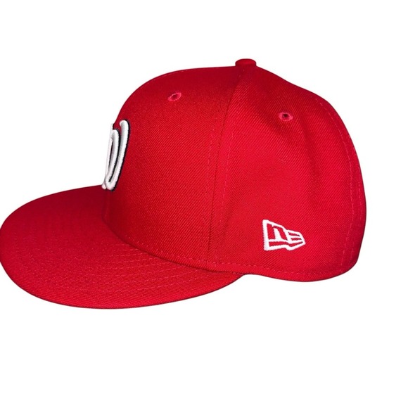 Washington Nationals Red Hat New Era 59Fifty On Field Fitted 7 1/8 Baseball MLB - Picture 2 of 6